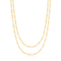 9ct Yellow Gold Silver Filled 55cm Figaro Chain