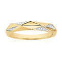 9ct Yellow Gold Round Cut 0.03 Carat tw Diamond Ring