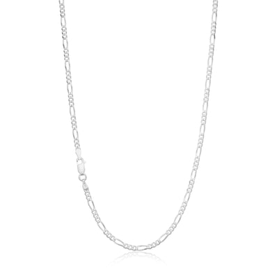 Sterling Silver 50cm 1:3 Figaro Bevdicut Chain