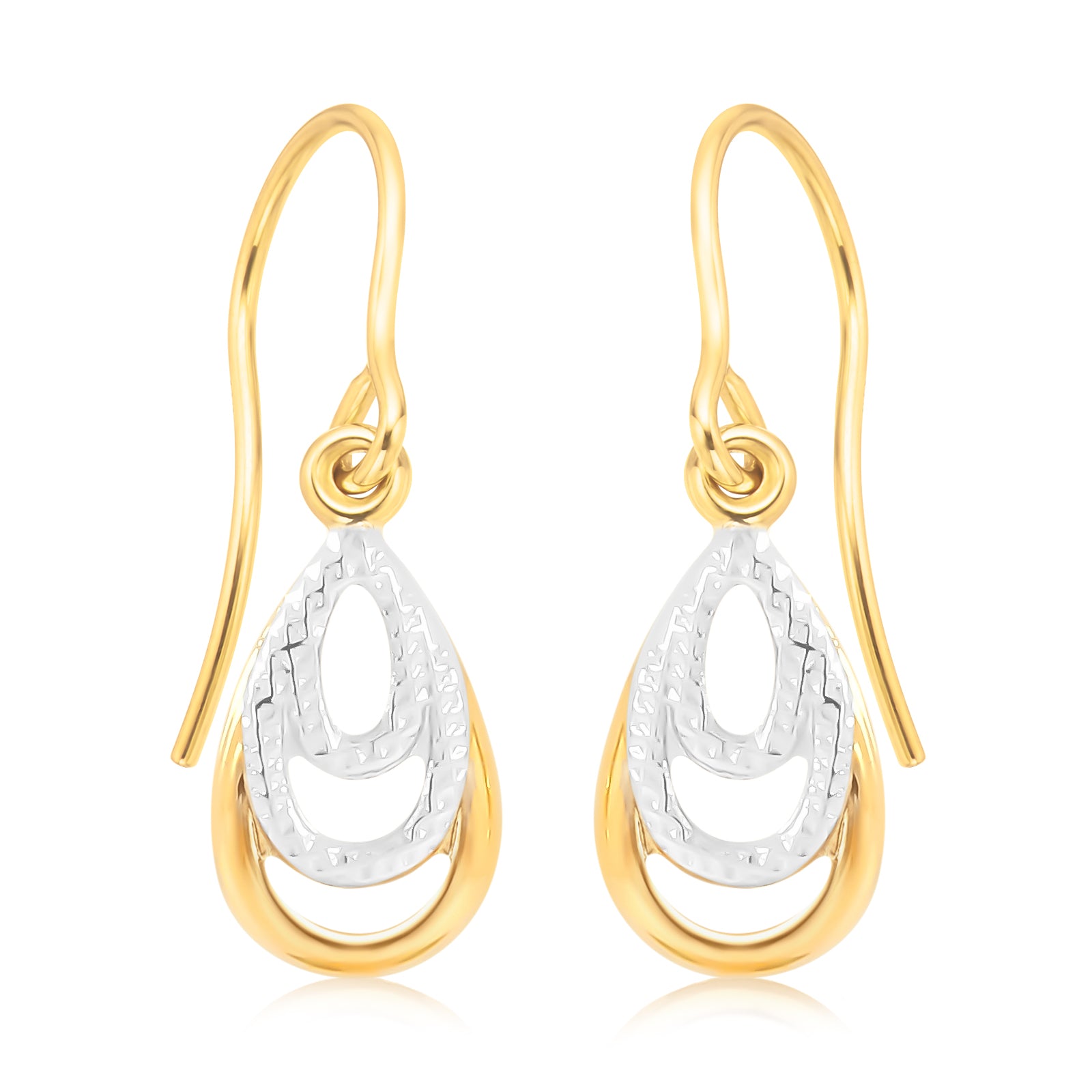 9ct Yellow Gold Tear Dop Earrings