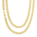 9ct Yellow Gold Silver Filled 55cm 160 Gauge Curb Chain