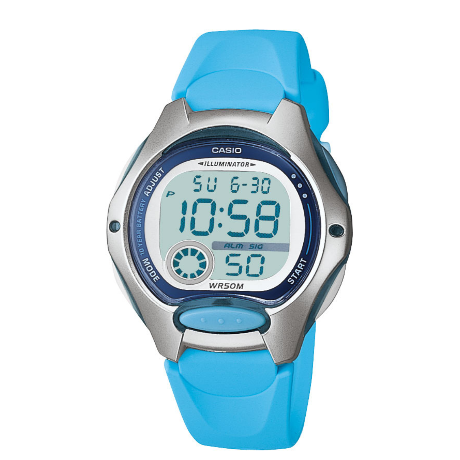 Casio Youth Light Blue Digital Watch LW200 2B Zamels