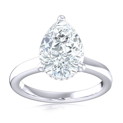 Celebration 18ct White Gold Pear Cut 2 Carat Certified Lab Grown Diamond Ring