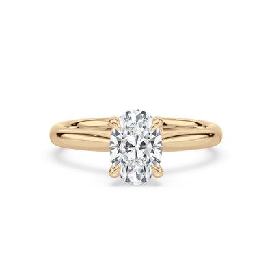 Celebration 18ct Yellow Gold Oval Cut 1.5 Carat tw Certified Lab Grown Diamond Ring