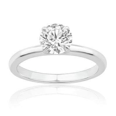 1 Carat Lab Grown Diamond ring on a white background