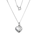 Sterling Silver Heart 40cm Locket & Initial K Children's Pendant
