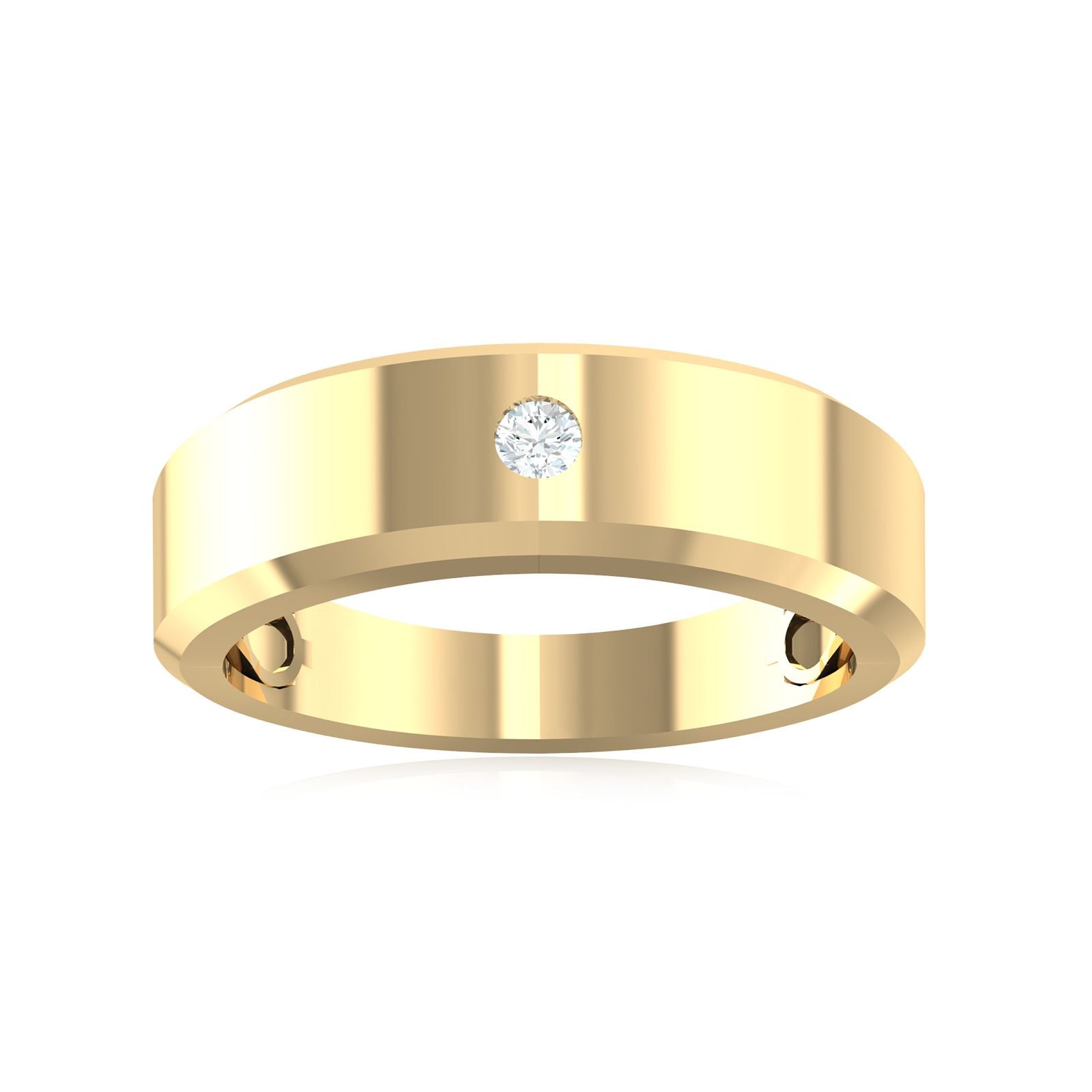 Celebration 9ct Yellow Gold Round Brilliant Cut Carat tw Men's La