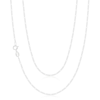 Sterling Silver 45cm 1:3 Figaro Chain