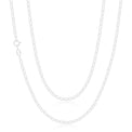 Sterling Silver 50cm Anchor Bevel Chain Necklace