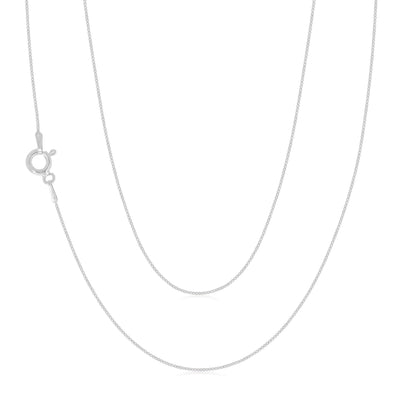 Sterling Silver 45cm Box Chain Necklace