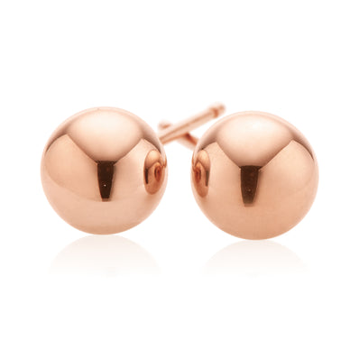 9ct Rose Gold 6mm Ball  Stud Earrings