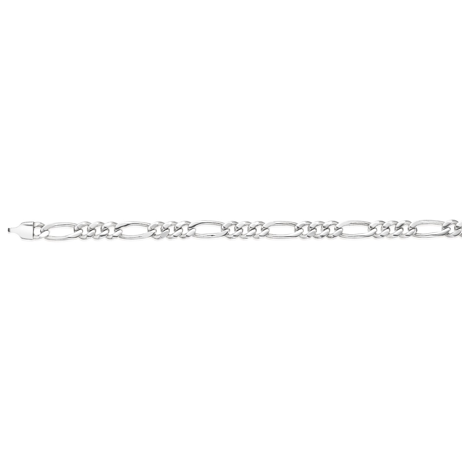 Sterling Silver 21cm Figaro Bracelet