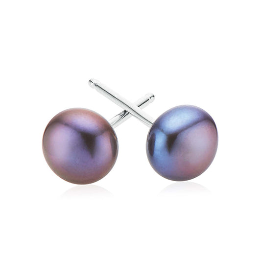 Sterling Silver 5.5-6mm Freshwater Pearl Stud Earrings