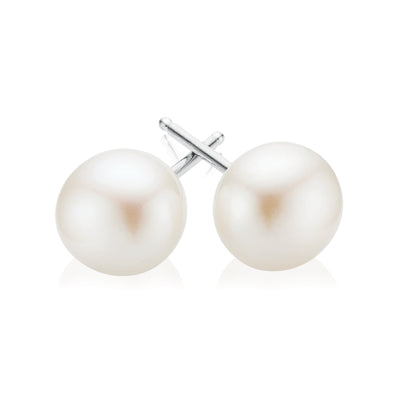 Sterling Silver 7.5-8mm Freshwater Pearl Stud Earrings