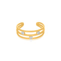 9ct Yellow Gold  Diamond Set Toe Ring