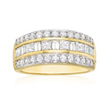 18ct Yellow Gold Princess Cut with 1 1/2 CARAT tw of Diamonds Ring