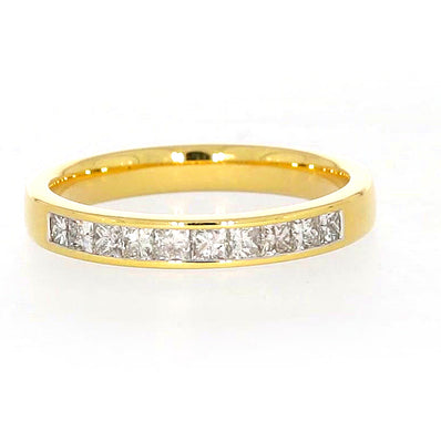 18ct Yellow Gold Princess Cut with 1/2 CARAT tw of Diamonds Ring