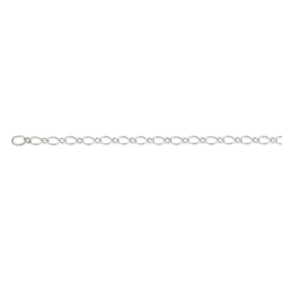 Sterling Silver 18.5cm Figaro Bracelet