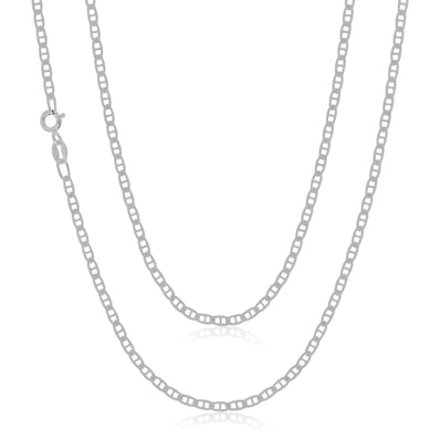 Sterling Silver 55cm Anchor Chain