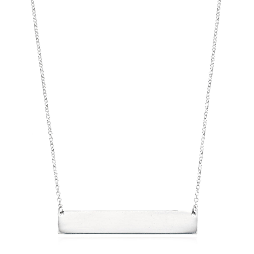 Sterling Silver 45cm ID Bar Necklace