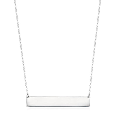 Sterling Silver 45cm ID Bar Necklace