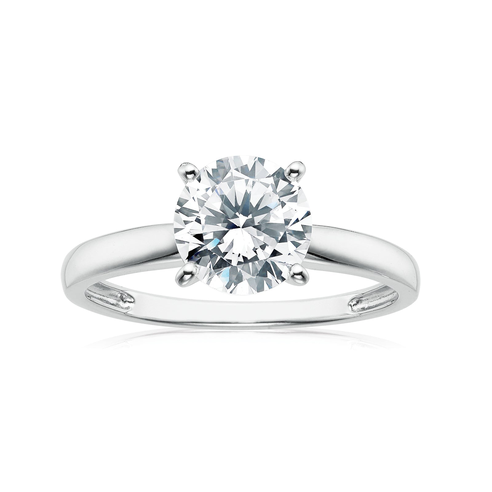 Sterling Silver Cubic Zirconia Solitaire Ring1