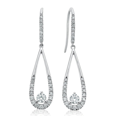 Sterling Silver Cubic Zirconia Drop Earrings