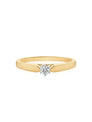 Solitaire 9ct Two Tone Gold Round Brilliant Cut with 0.10 CARAT of Diamonds Ring