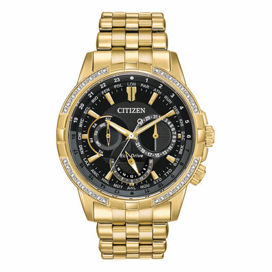 Citizen Men's Eco-Drive Diamond Gold Watch BU2082-56E