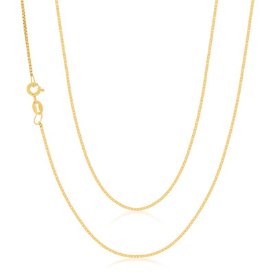 9ct Yellow Gold 45cm Box Chain