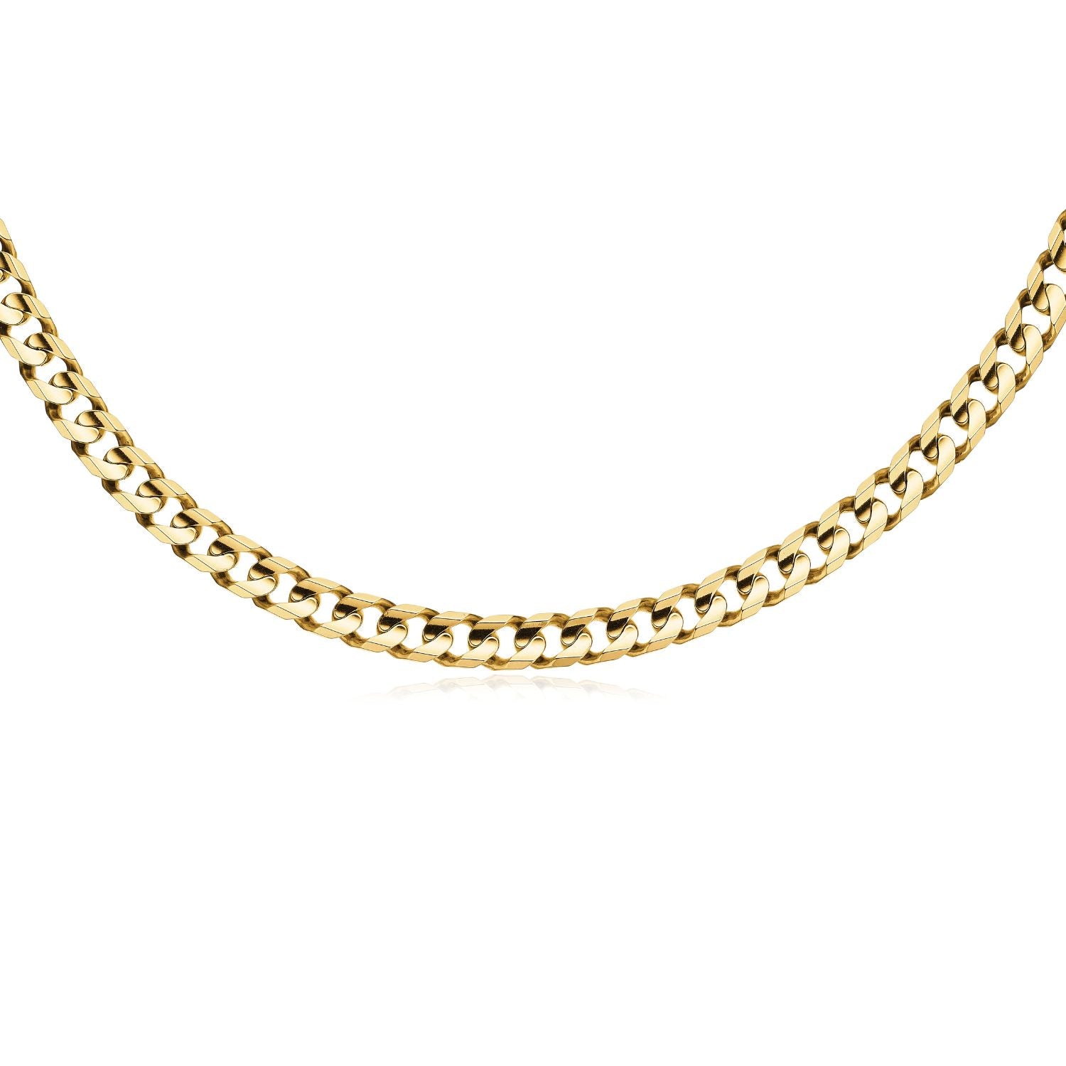 18ct Yellow Gold 55cm Curb Chain Zamels
