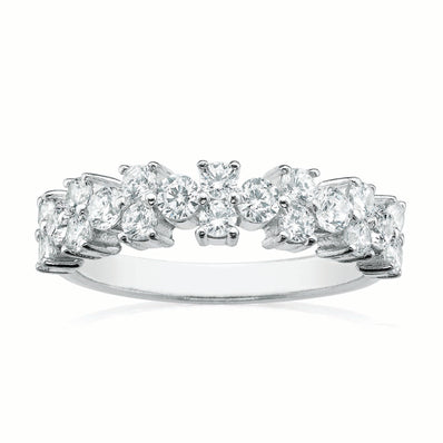 Sterling Silver Cubic Zirconia Cluster Ring