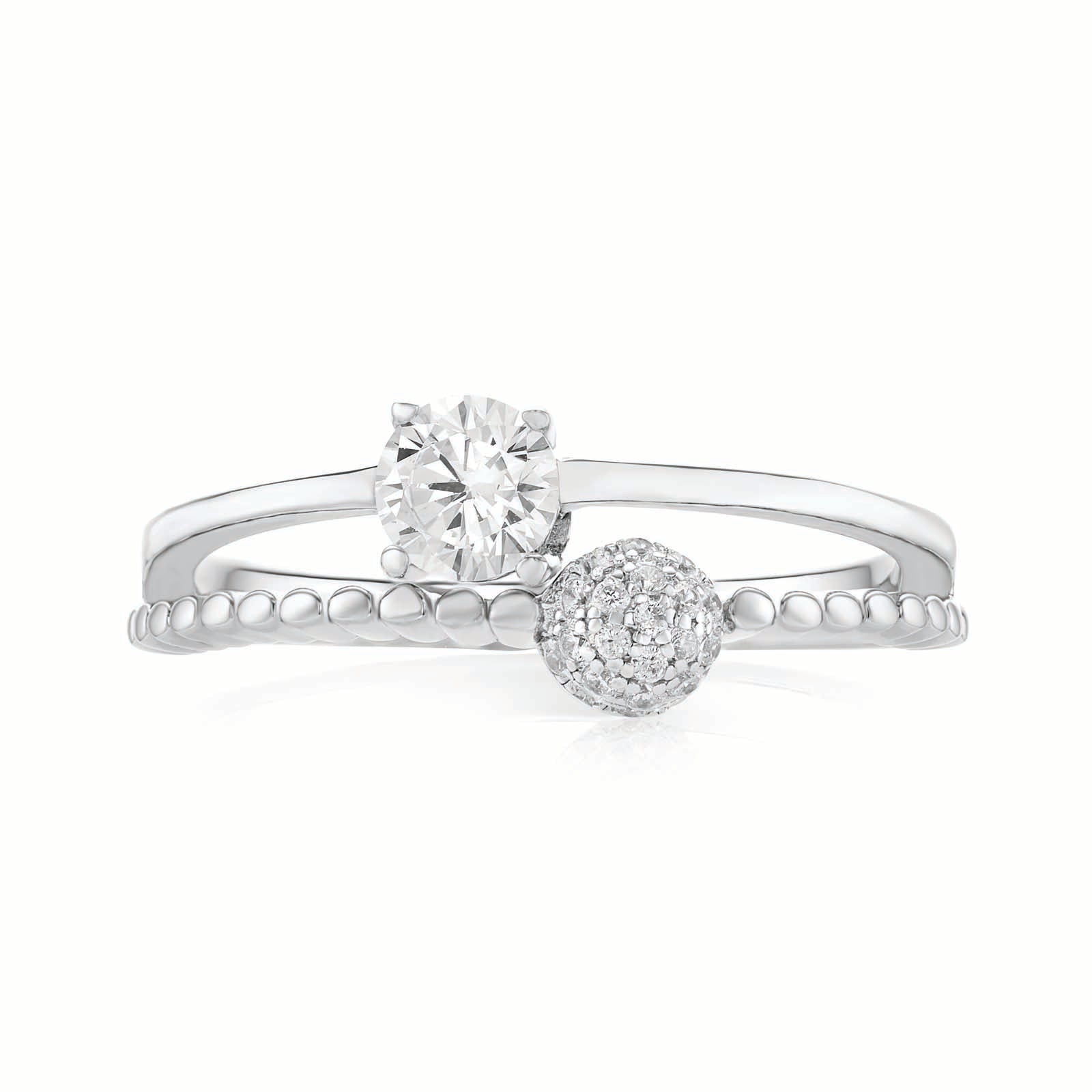 Sterling Silver Cubic Zirconia Ring