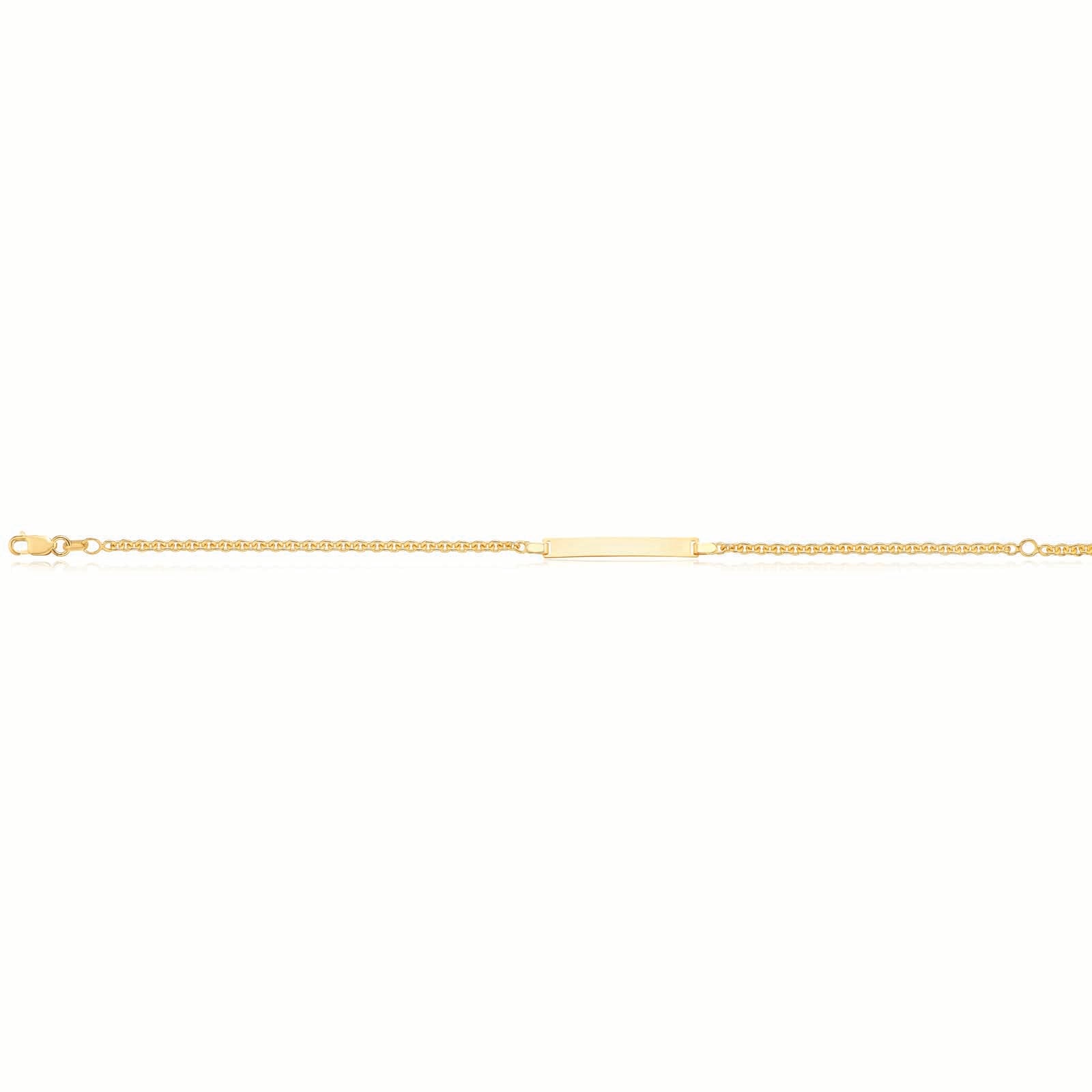 9ct Yellow Gold Silver Filled 19cm ID Bracelet