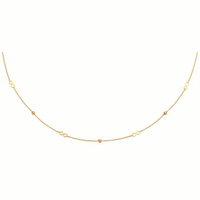 9ct Yellow Gold  42 cm Infinity Necklace