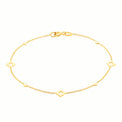 9ct Yellow Gold 19cm Square Charm Bracelet