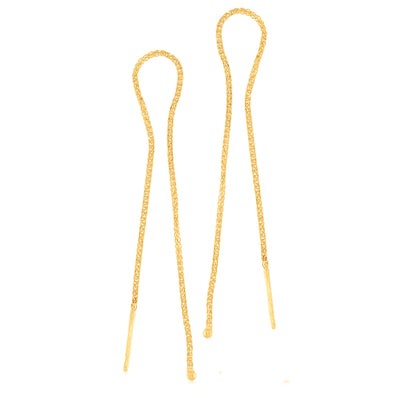 9ct Yellow Gold Threader Earrings