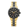 Tensity   44 mm Stainless Steel & Yellow Gold Chronograph Watch with Black Dial