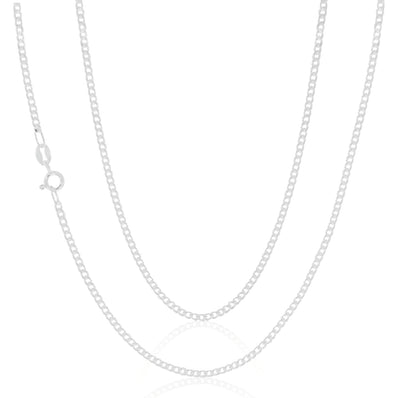 Sterling Silver 70cm Diamond Cut Curb Chains