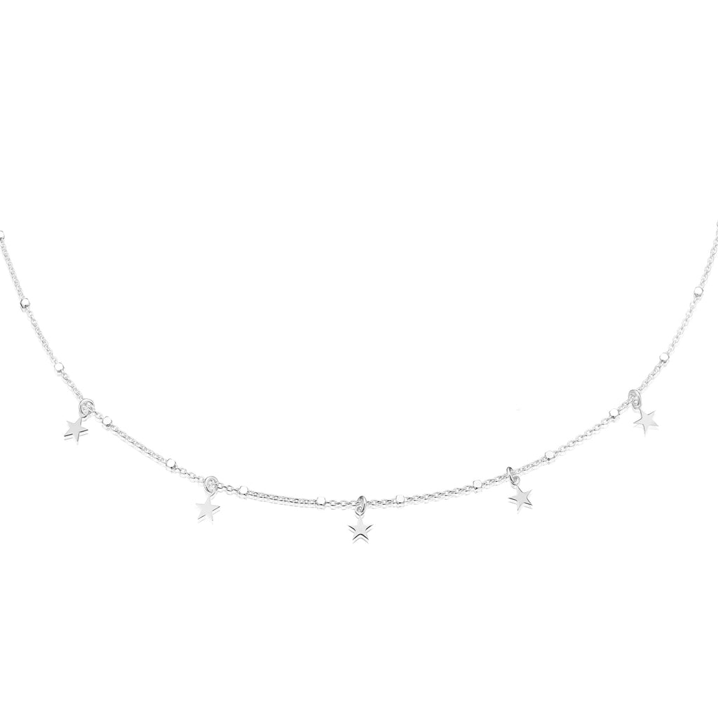 Sterling Silver  45 cm Star Necklace