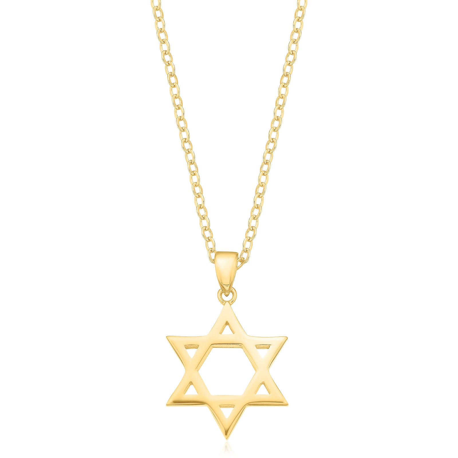 9ct Yellow Gold Star of David Pendant – Zamels