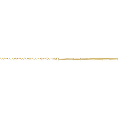 9ct Yellow Gold Paperclip Necklaces 45cm