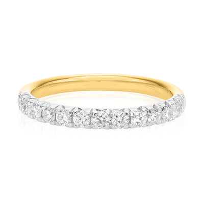 Celebration 18ct Yellow Gold with Round Brilliant Cut 0.40 Carat tw of Lab Grown Diamond Ring