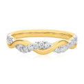 Celebration 18ct Yellow Gold with Round Brilliant Cut 0.20 Carat tw of Lab Grown Diamond Ring