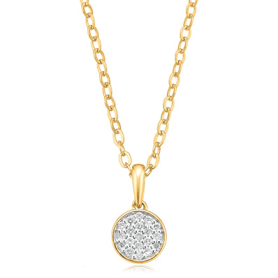 Celebration 9ct Yellow Gold with Round Brilliant Cut 0.10 CARAT tw of Lab Grown Diamond Pendant