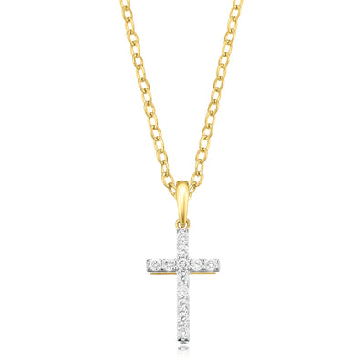Celebration 9ct Yellow Gold with Round Brilliant Cut 0.15 ct tw of Lab Grown Diamond Pendant