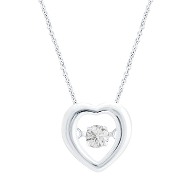 Celebration Sterling Silver with Round Brilliant Cut 0.10 CARAT tw of Lab Grown Diamond Pendant
