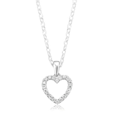 Celebration 9ct White Gold with Round Brilliant Cut 0.15 CARAT tw of Lab Grown Diamond Pendant