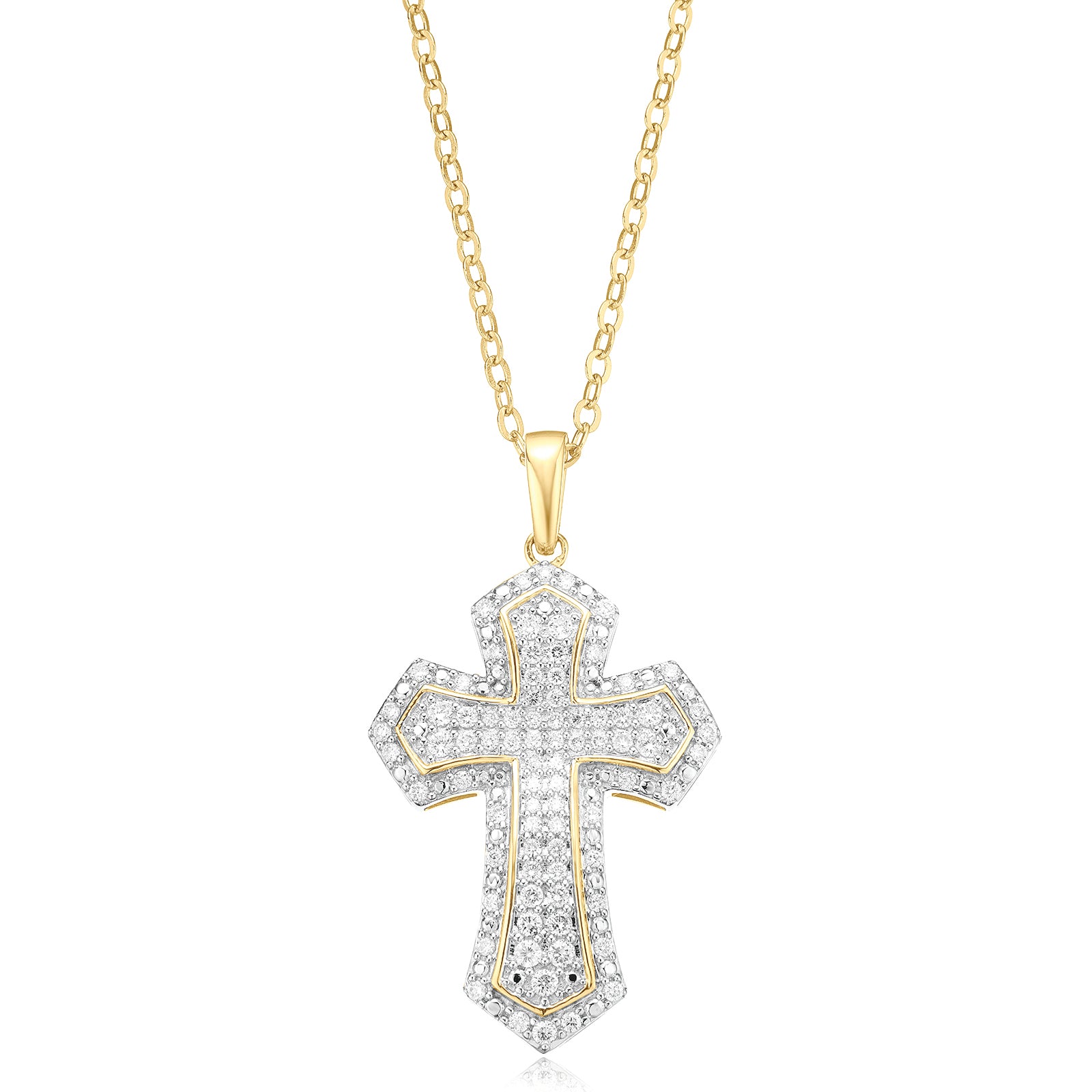 Celebration 9ct Yellow Gold with Round Brilliant Cut 1/2 CARAT tw of Lab Grown Diamond Pendant