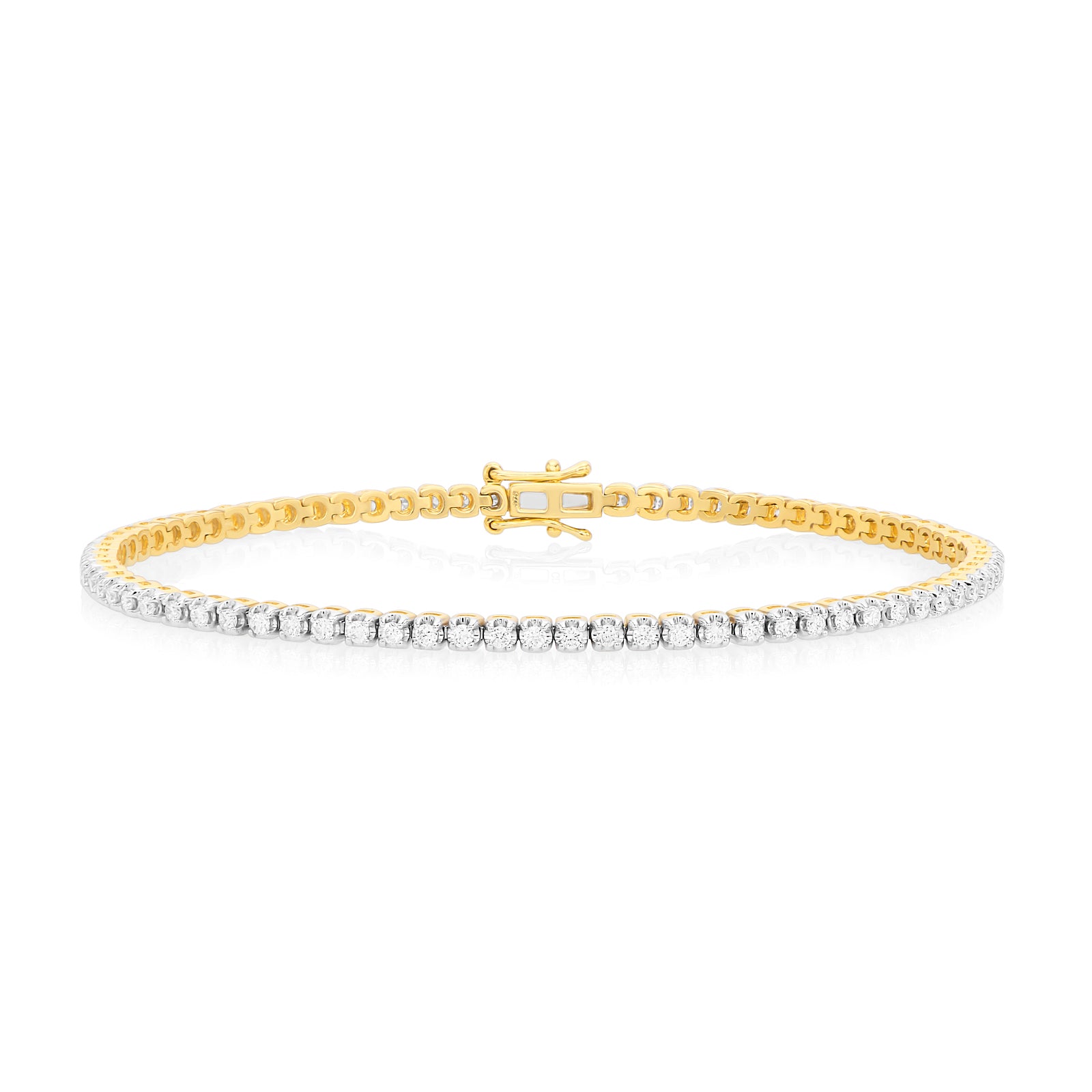 Celebration 9ct Yellow Gold with Round Cut 1 CARAT tw of Lab Grown